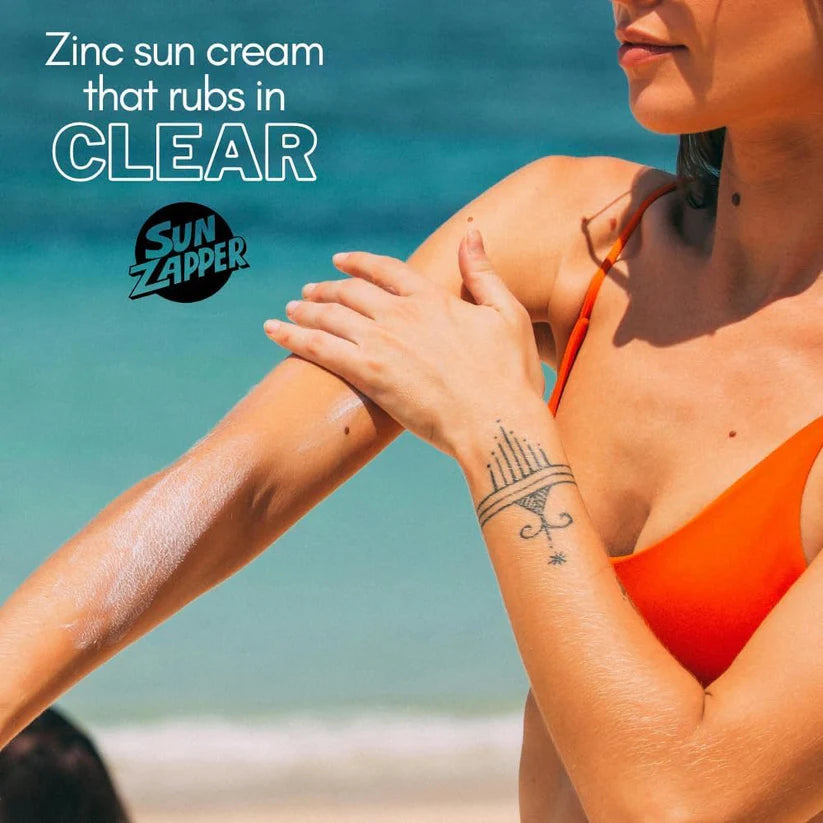 Clear Zinc Sunscreen Lotion ULTRA SPF 50+ 60mL with Carabiner Clip 5% Zinc