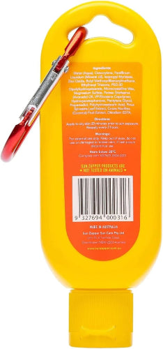 Clear Zinc Sunscreen Lotion ULTRA SPF 50+ 60mL with Carabiner Clip 5% Zinc