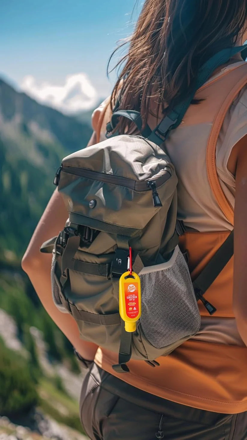 Clear Zinc Sunscreen Lotion ULTRA SPF 50+ 60mL with Carabiner Clip 5% Zinc