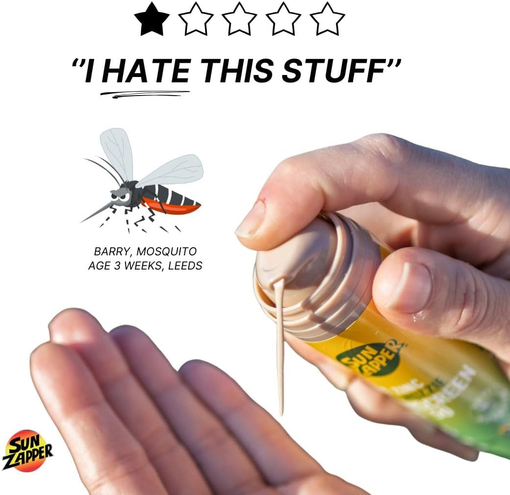 Mosquito Repellent Sun Cream SPF 50 – Tinted Natural Zinc Sunscreen with Citronella