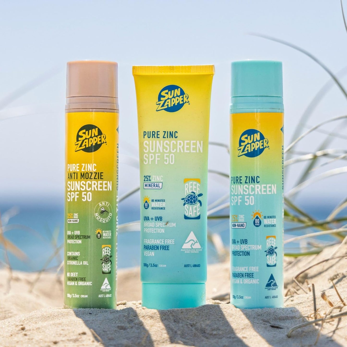 Mosquito Repellent Sun Cream SPF 50 – Tinted Natural Zinc Sunscreen with Citronella