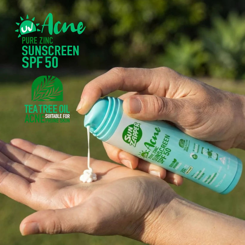 Pure Zinc SPF 50 Acne Non Comedogenic Sun Cream for Sensitive Skin