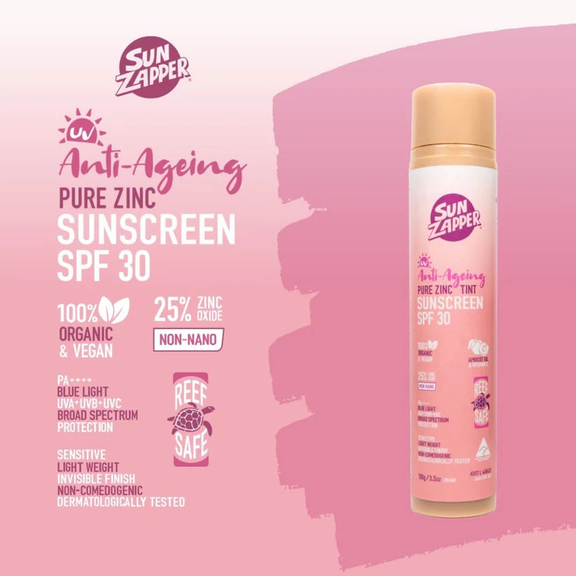 Pure Zinc Anti Ageing Mineral Sunscreen SPF 30 Tinted Sun Cream