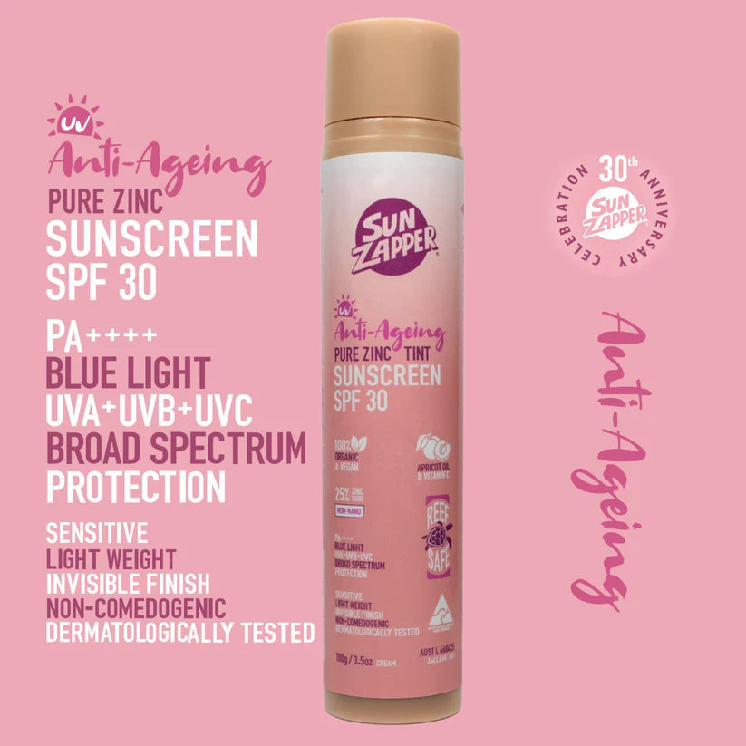 Pure Zinc Anti Ageing Mineral Sunscreen SPF 30 Tinted Sun Cream